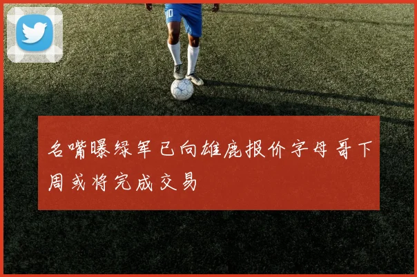 名嘴曝绿军已向雄鹿报价字母哥下周或将完成交易